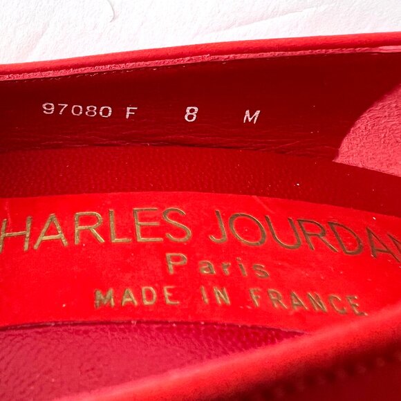 Vintage Charles Jourdan Paris Red Suede Heels, Size 8, Never Worn, EC! - Picture 4 of 14